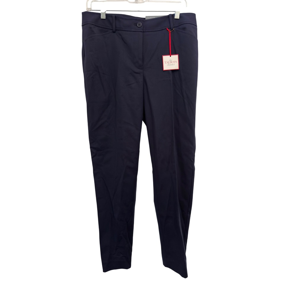 Talbots Hampshire Ankle Pants Navy Blue Straight Leg Career Prep Size 6 NWT